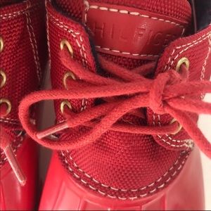 Tommy Hilfiger Shoes - Tommy Hilfiger red rain boots waterproof shoes Tommy Hilfiger Shoes - Tommy Hilfiger red rain boots waterproof shoes